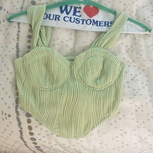 Baby green corset top